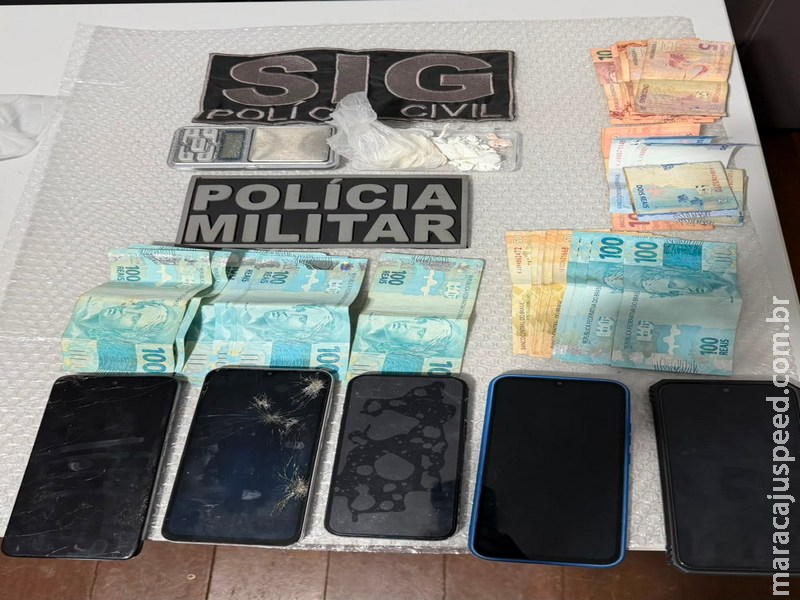 Ação conjunta entre Polícia Militar e Polícia Civil fecha ponto de preparo de entorpecentes e prende dois envolvidos com tráfico em Caarapó