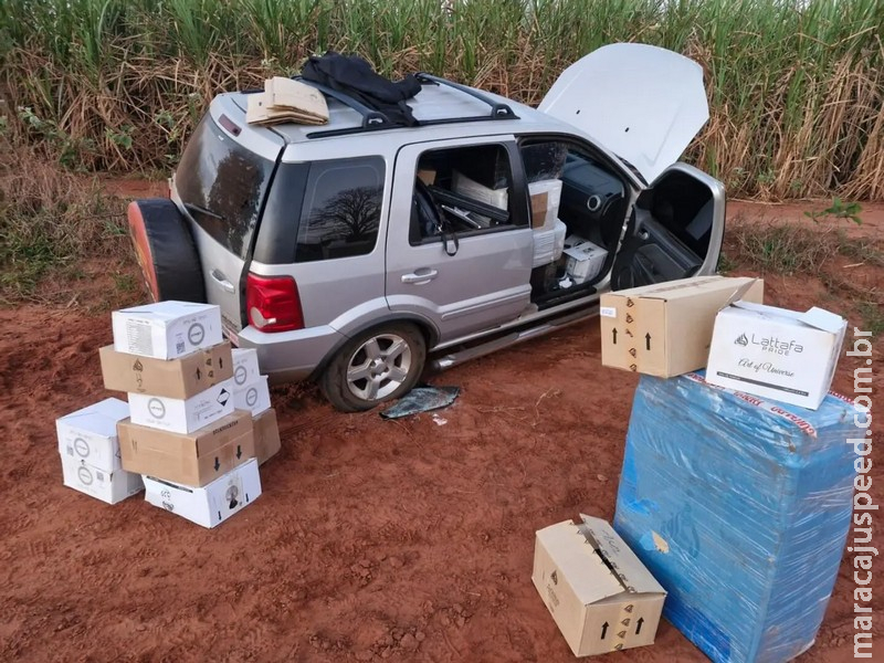 Apreensão de 25 veículos com contrabando tem 16 presos e acidentes durante operação em MS
