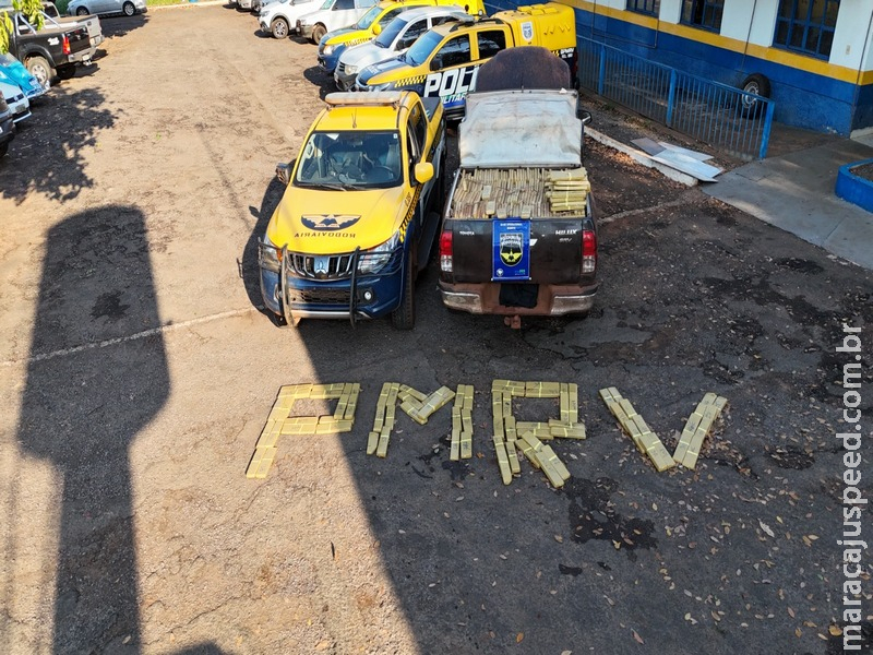BPMRv apreende 1,2 tonelada de maconha e recupera Hilux roubada na MS-355 em Terenos