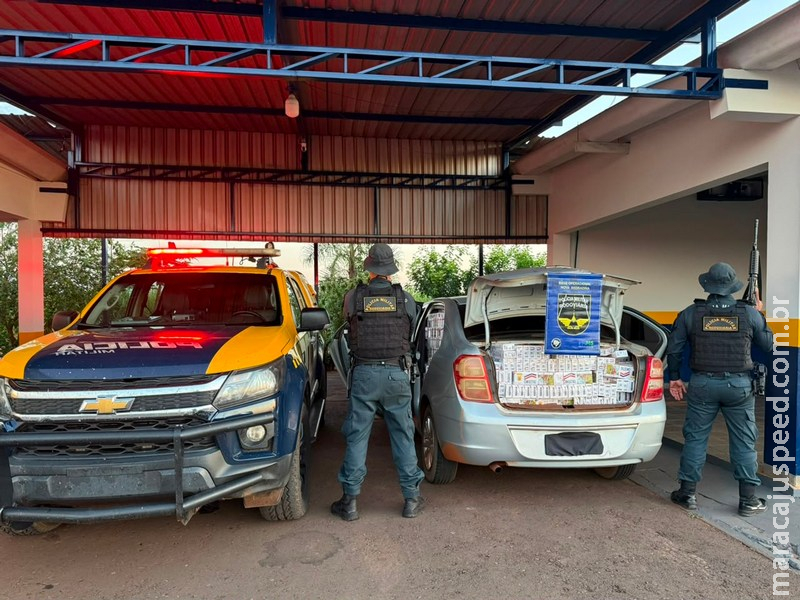 BPMRv apreende 1.600 pacotes de cigarros e prende homem por contrabando na MS-473