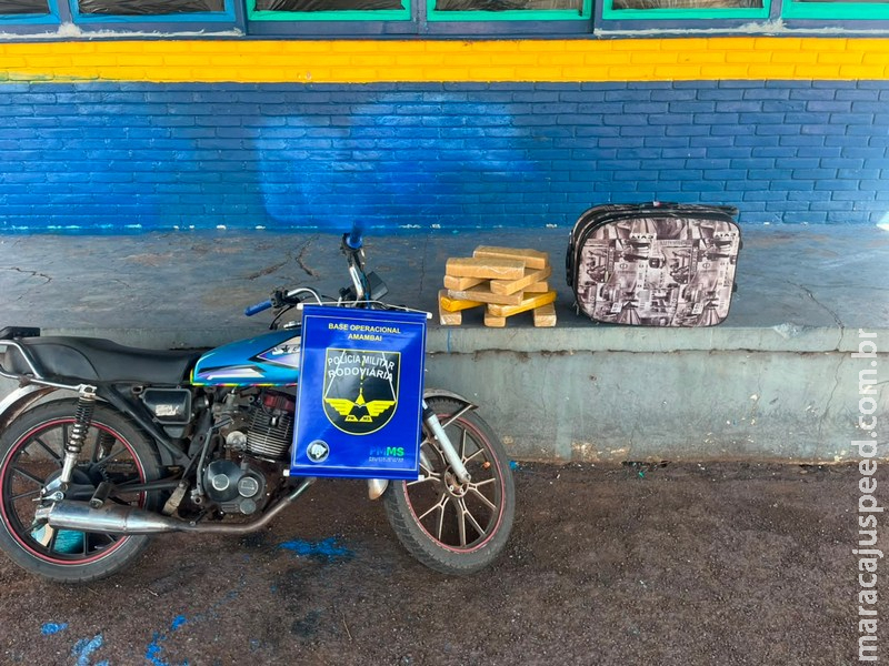 BPMRv apreende 12 kg de maconha transportados em motocicleta sem placa na MS-289 em Amambai