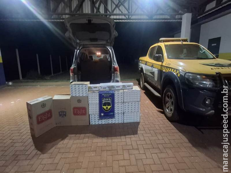 BPMRv apreende 410 pacotes de cigarros contrabandeados na MS-162 em Maracaju