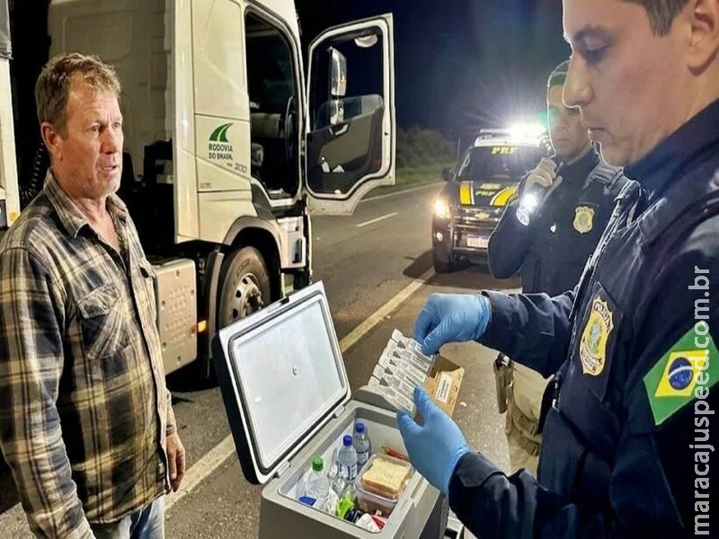 Caminhoneiro flagrado trazendo tirzepatida pode pegar até 5 anos e até perder a CNH