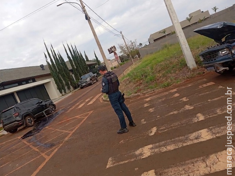 Colisão após desrespeito à sinalização deixa danos materiais em Maracaju, mas município mantém queda de 27% nos acidentes em 2026