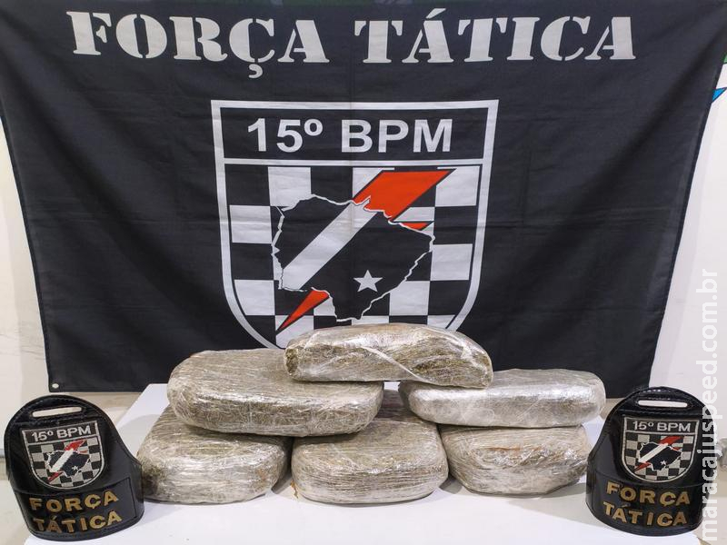 Força Tática apreende 5,5 kg de maconha abandonados em ônibus interestadual no Terminal Rodoviário de Maracaju
