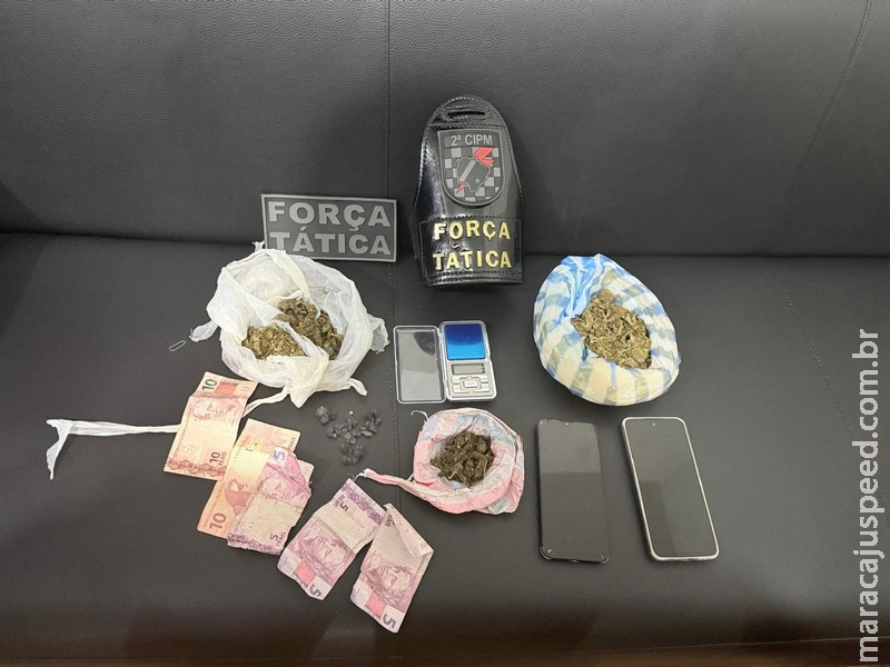 Força Tática de Caarapó prende homem por tráfico e recupera celular furtado trocado por crack