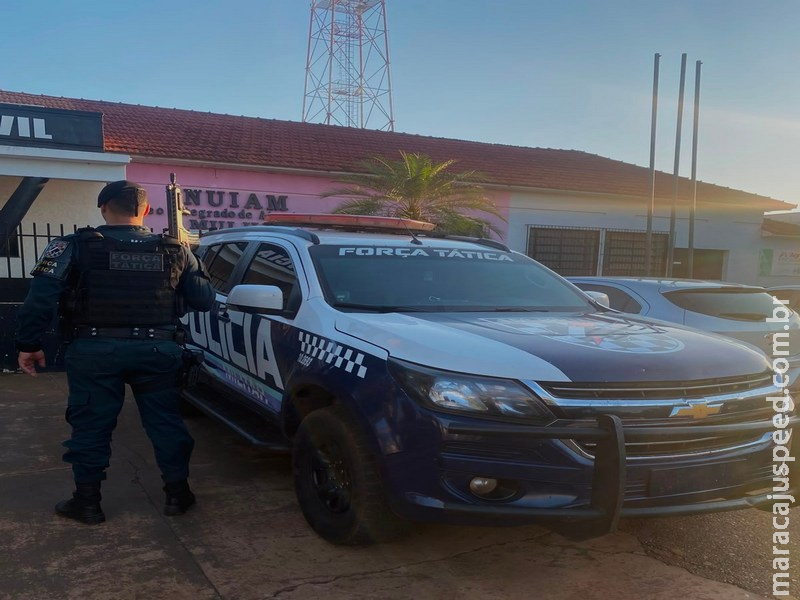 Força Tática do 15º BPM cumpre mandado de prisão na área central de Rio Brilhante