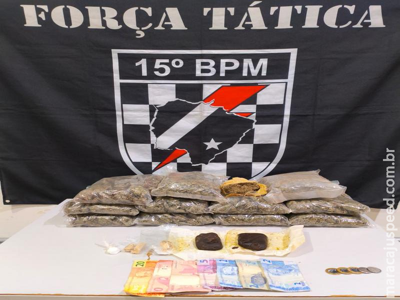Força Tática prende mulher de 24 anos por tráfico de drogas em ponto de venda em Maracaju