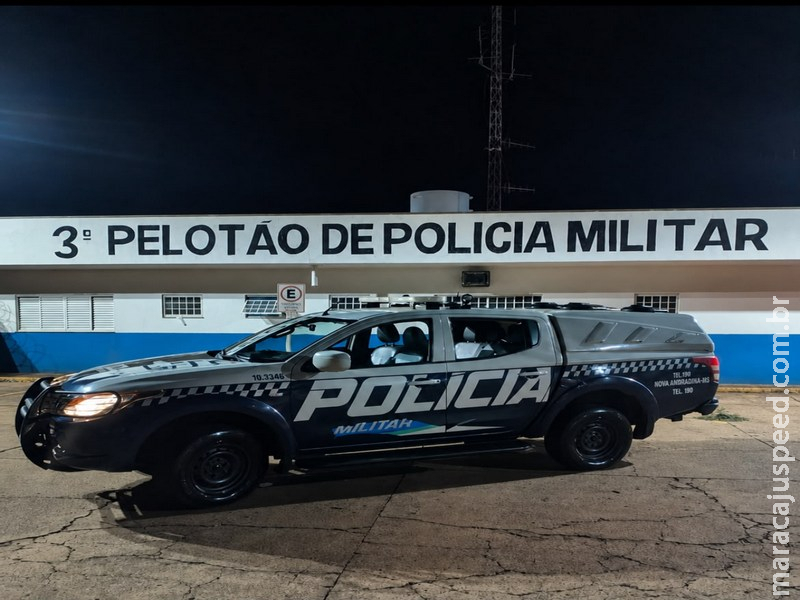 Homem surta, danifica viatura do Corpo de Bombeiros e é contido pela PM em Nova Alvorada do Sul