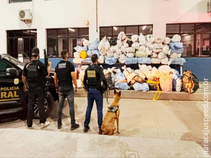 PF apreende mais de uma tonelada de drogas em Corumbá; três são presos