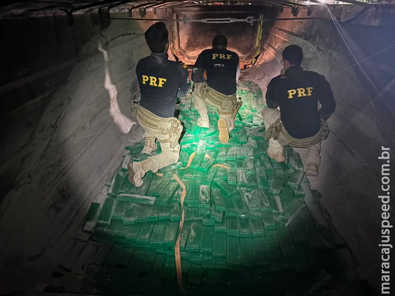 PRF apreende 2,9 toneladas de maconha, 533 kg de cocaína e medicamentos contrabandeados em Campo Grande/MS