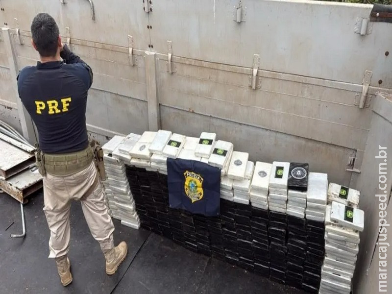 PRF apreende quase meia tonelada de cocaína na Cabeceira do Apa Traficante e filho foram presos com a droga ilegal