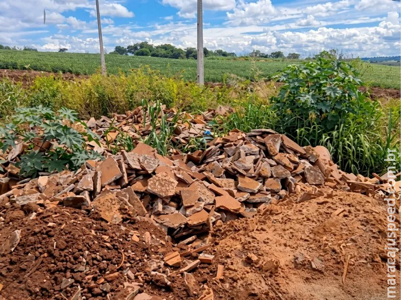 Promotoria mira descarte de lixo a céu aberto em fazenda de Nova Alvorada do Sul