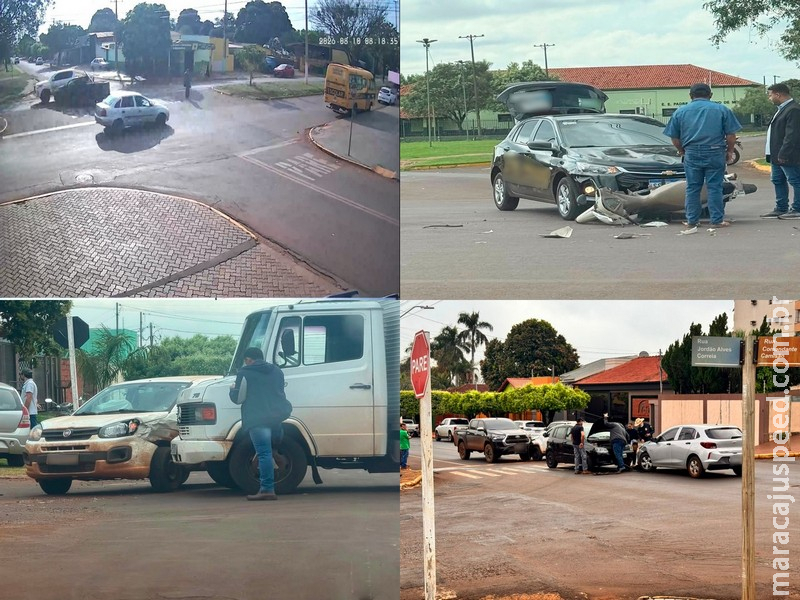 Sequência de quatro acidentes em 24 horas assusta motoristas e acende alerta em Maracaju