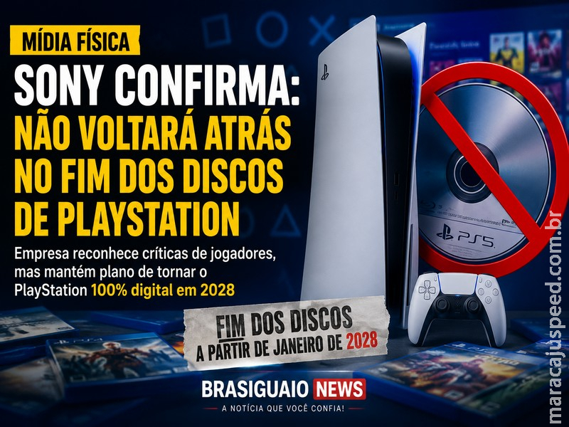 Sony mantém decisão e confirma fim definitivo dos discos de jogos do PlayStation a partir de 2028