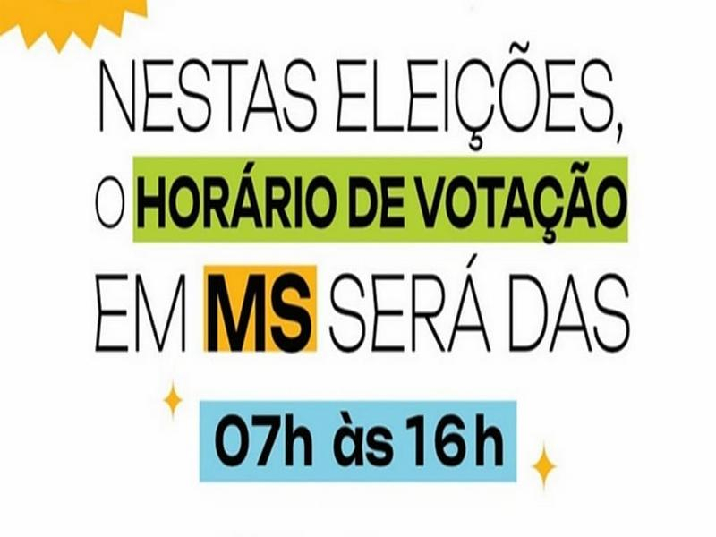 Atenção Eleitor: Horário de votação no 1º turno das Eleições 2026 será antecipado em Mato Grosso do Sul