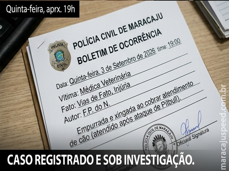 Médica veterinária é agredida e xingada ao cobrar atendimento em Maracaju