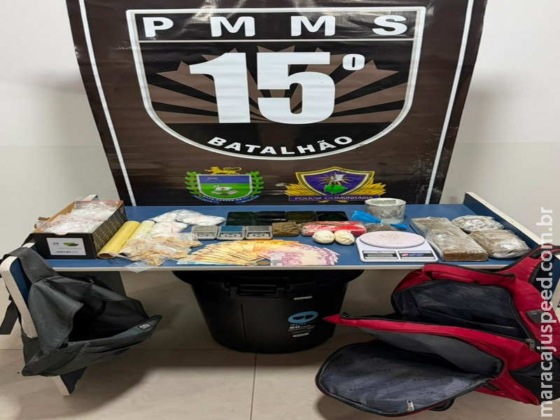 PM apreende três adolescentes com mais de 2,5 quilos de drogas em Nova Alvorada do Sul