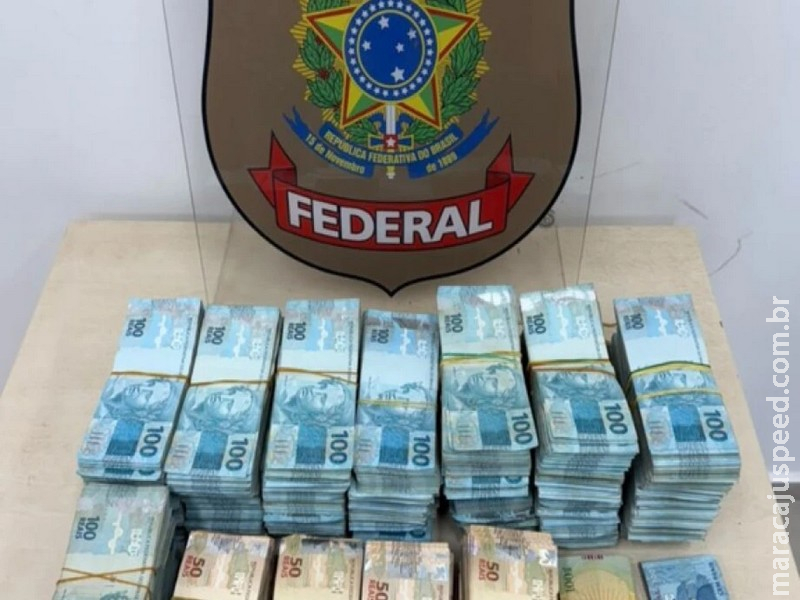 Polícia Federal realiza apreensão de R$ 800 mil em espécie e efetua prisão na fronteira com o Paraguai