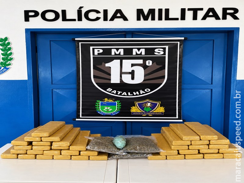 Polícia Militar apreende mais de 41 kg de maconha e skunk em ônibus no Terminal Rodoviário de Nova Alvorada do Sul