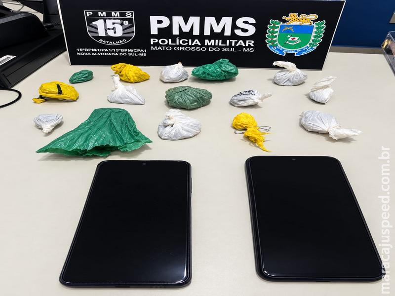 Polícia Militar prende homem e apreende menores por tráfico de drogas em Nova Alvorada do Sul