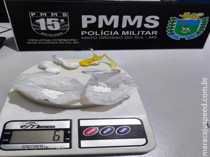 Polícia Militar prende jovem por tráfico de drogas no Bairro Vacílio Dias em Nova Alvorada do Sul