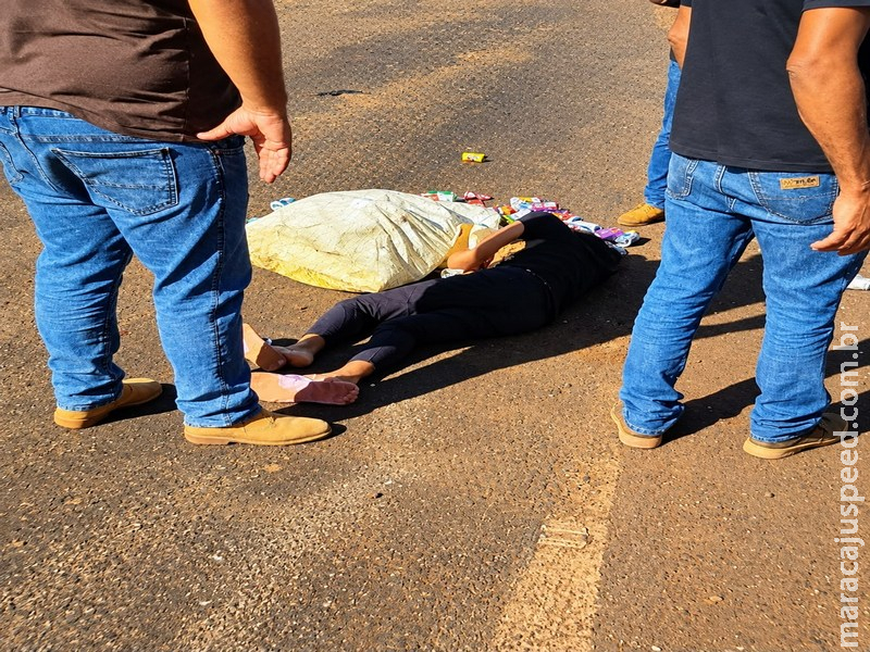 Tragédia na BR-267: Idosa de 72 anos morre após ser atropelada por carreta em Maracaju