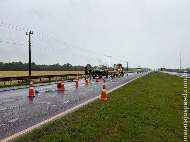Após sair da casa dos pais em Nova Alvorada do Sul, motociclista morre na BR-163
