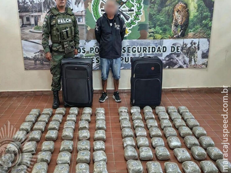 Boliviano é preso com malas carregadas de maconha em fiscalização