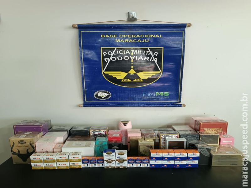 BPMRv apreende medicamentos importados ilegalmente e mercadorias na MS-162 em Maracaju