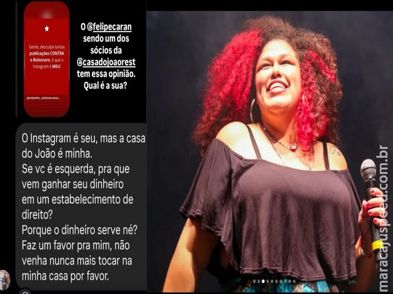 Chef de restaurante famoso de MS diz que não aceita artista petista, mas apaga e diz que é IA