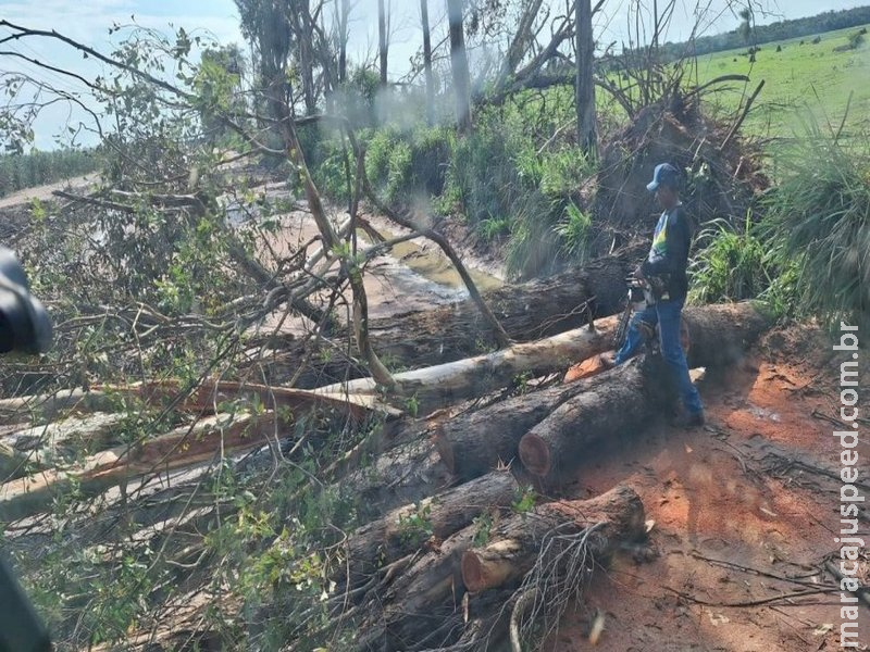 Chuvas e ventos danificam pontes e bloqueiam estradas rurais em Batayporã 