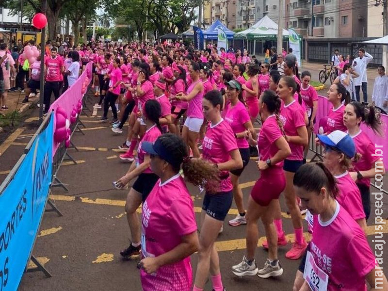 Corrida e Caminhada Rosa "Mexa-se por Elas" será hoje em Dourados 