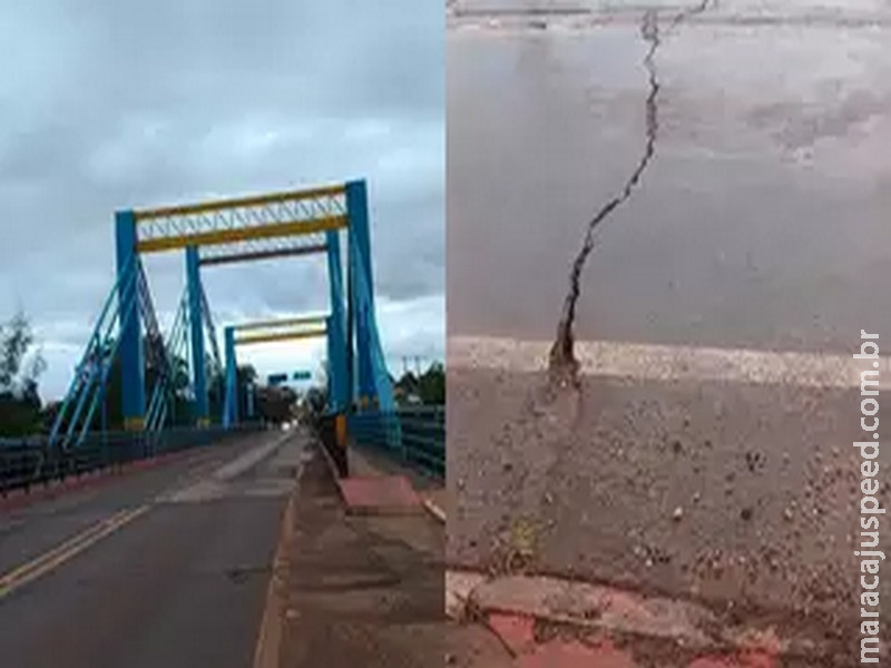 Dnit monitora ponte em Fátima do Sul após aparecimento de rachadura