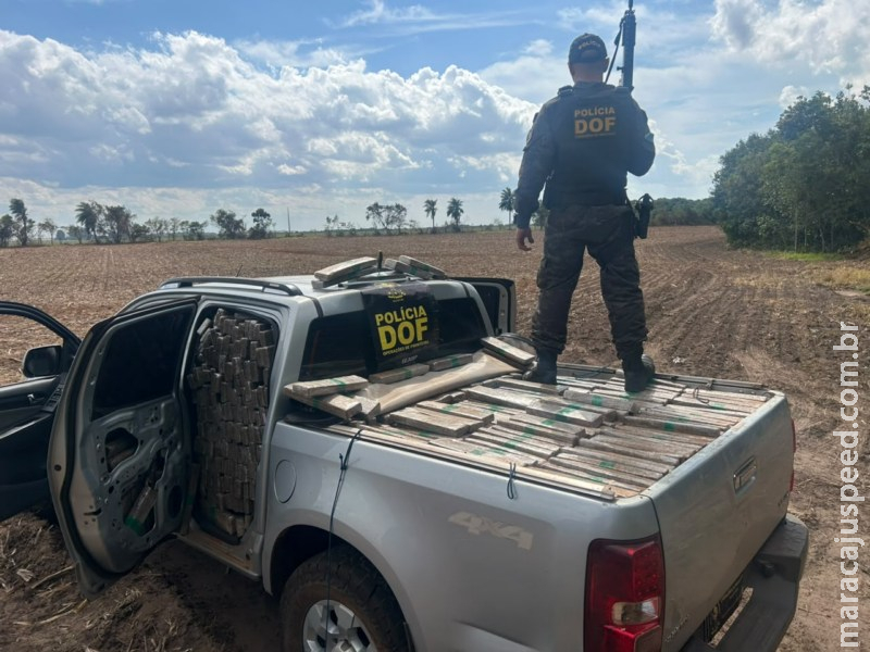 DOF apreende quase duas toneladas de maconha em caminhonete furtada na MS-166 em Maracaju