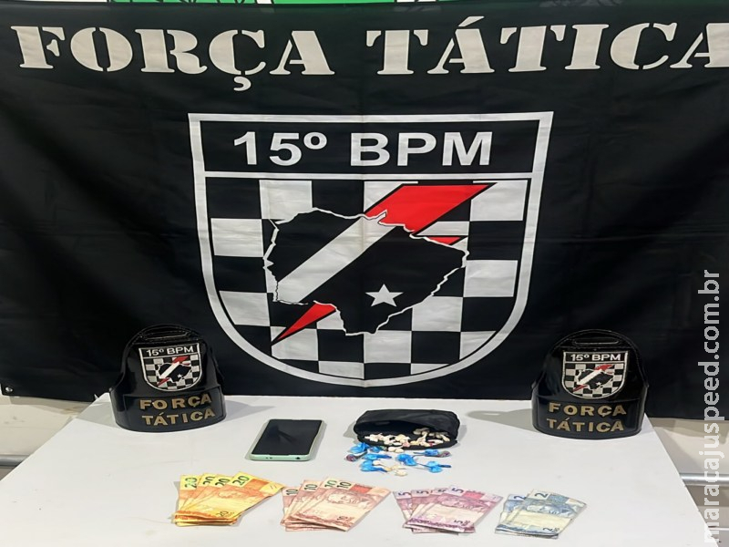Força Tática fecha ponto de tráfico de drogas e prende trio na Vila Vicentina em Maracaju