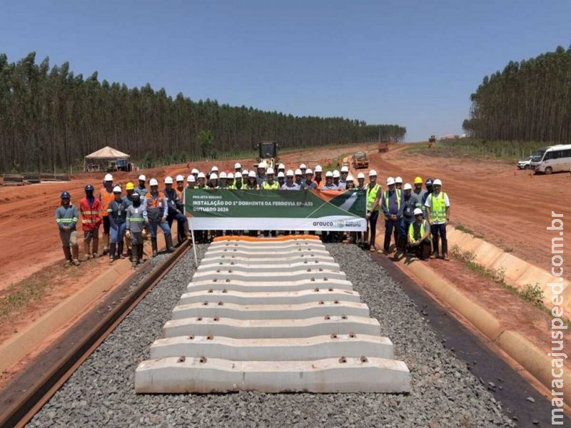 Gigante da celulose começa penúltima etapa do ramal ferroviário