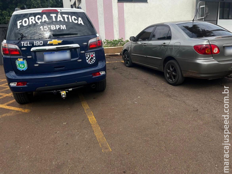 Maracaju: Força Tática prende homem por tráfico e apreende Corolla suspeito de uso na execução de 
