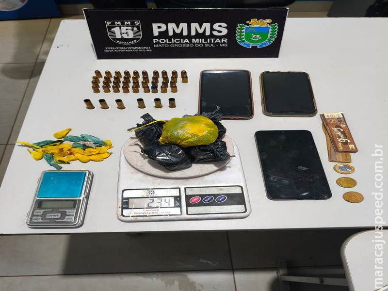 PM prende trio por tráfico em Nova Alvorada do Sul; suspeitos teriam ligação com tentativa de homicídio