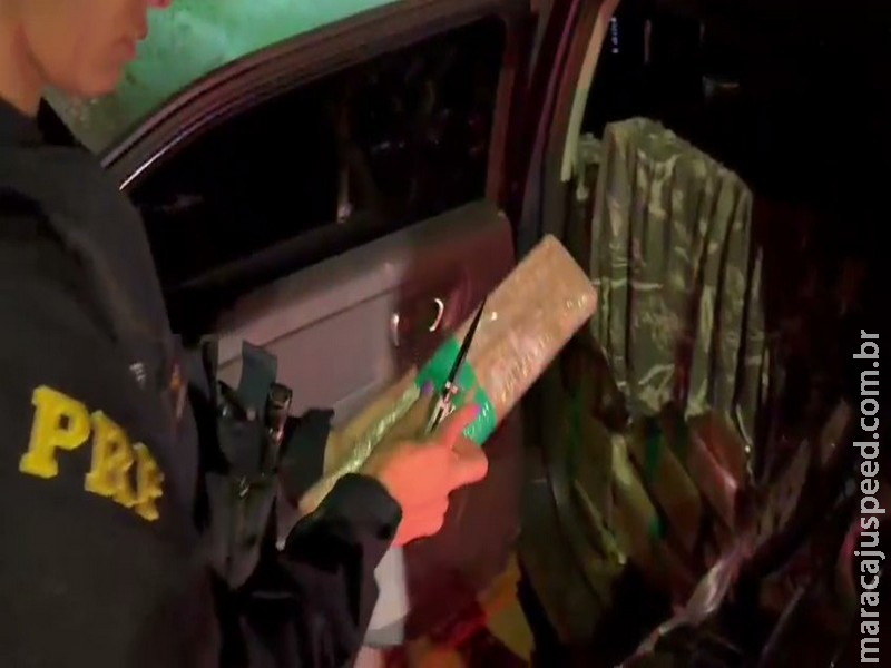 PRF apreende mais de 1 tonelada de maconha em veículo com placas clonadas na BR-060 em Campo Grande