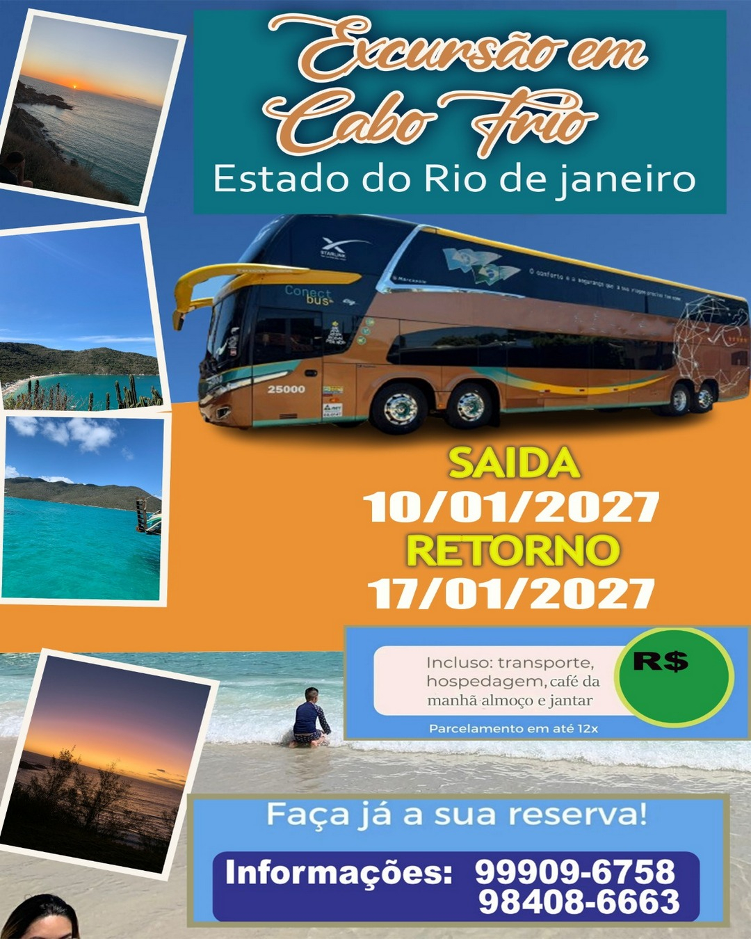 Excursão para o Cabo Frio inicia venda de pacotes em Maracaju